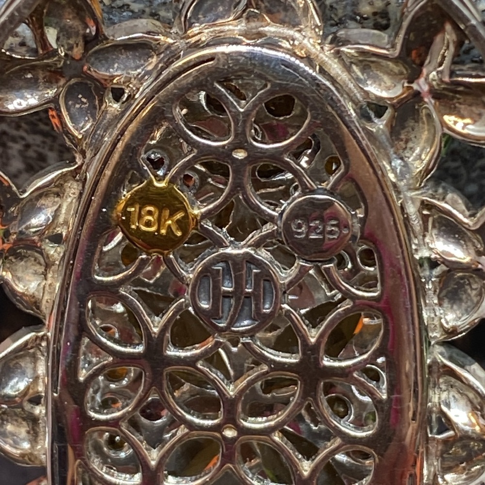 John Hardy Batu Kawung Silver 18K Enhancer Pendant - Picture 16 of 16